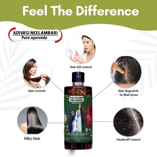 Adivasi Neelambari Herbal Hair Oil (For Hair fall and Regrowth)